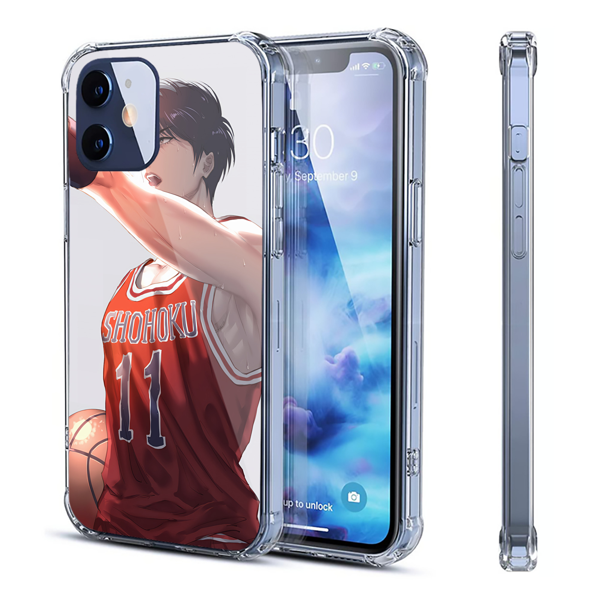 （画像用） SLAM DUNK／スラムダンク 【iPhone 12シリーズ対応】透明スマホケース（クリアソフトケース）